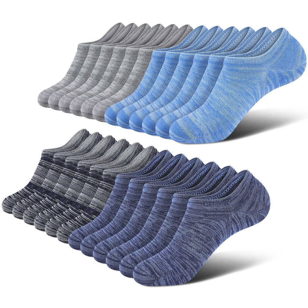 wernies No Show Socks Men, Low Cut Ankle Short Casual Non Slip Socks