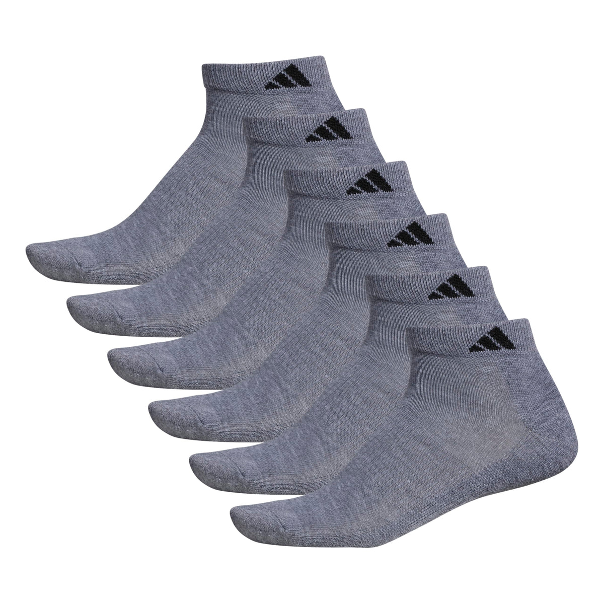 adidas Men's Athletic Cushioned Low Cut Ankle Socks 6 Pairs