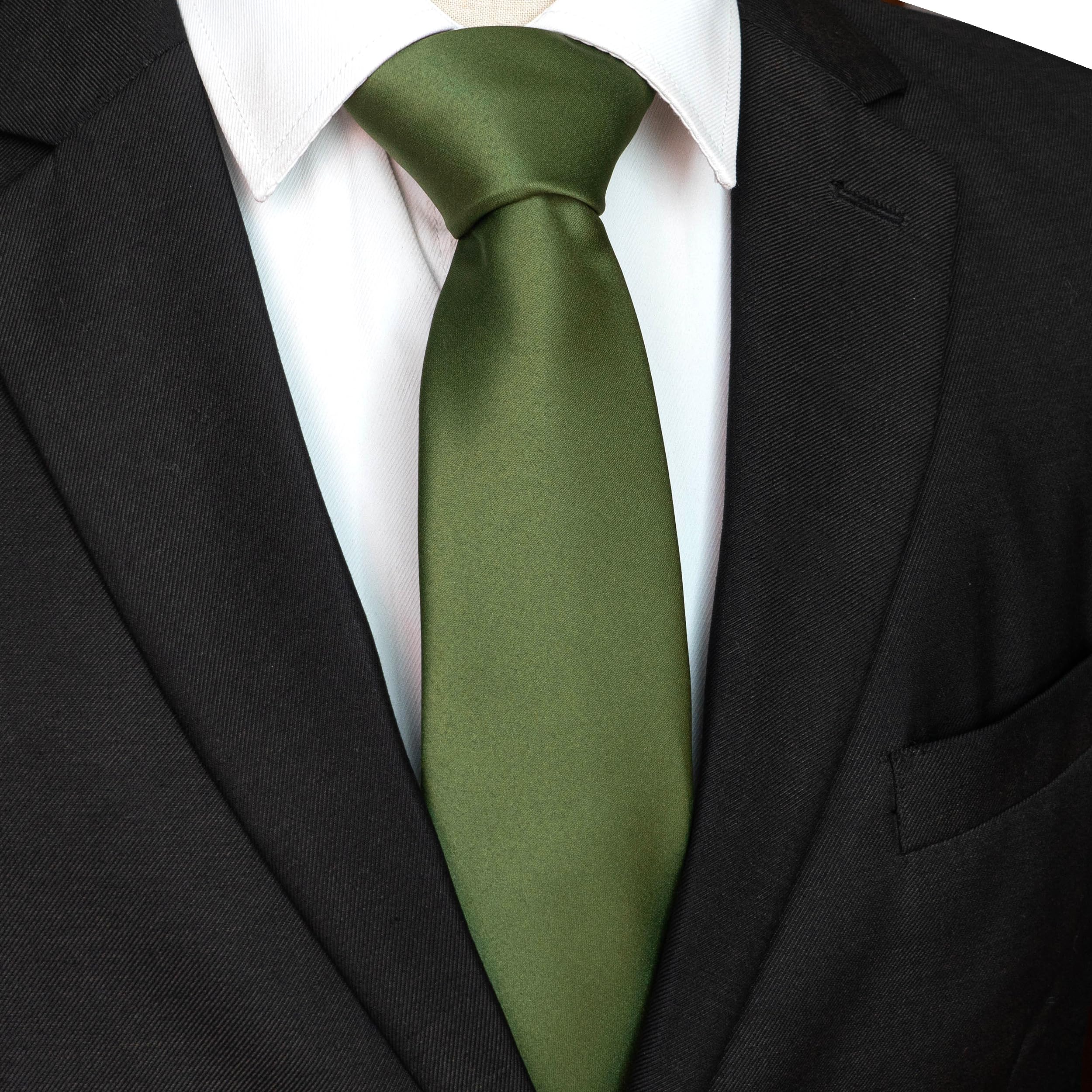 JEMYGINS Solid Color Tie Mens Necktie for Business and Wedding