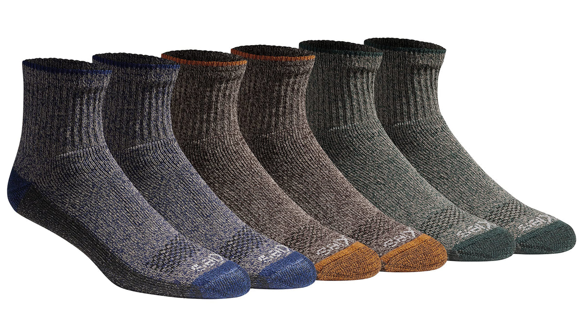 Dickies Men's Dri-Tech Moisture Control Quarter Socks, Available in M-XXL (6, 12, 18 Pairs)