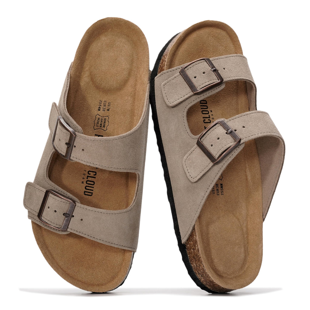 Project Cloud 100% Genuine Leather Womens Sandals Slides for Women (Venita)
