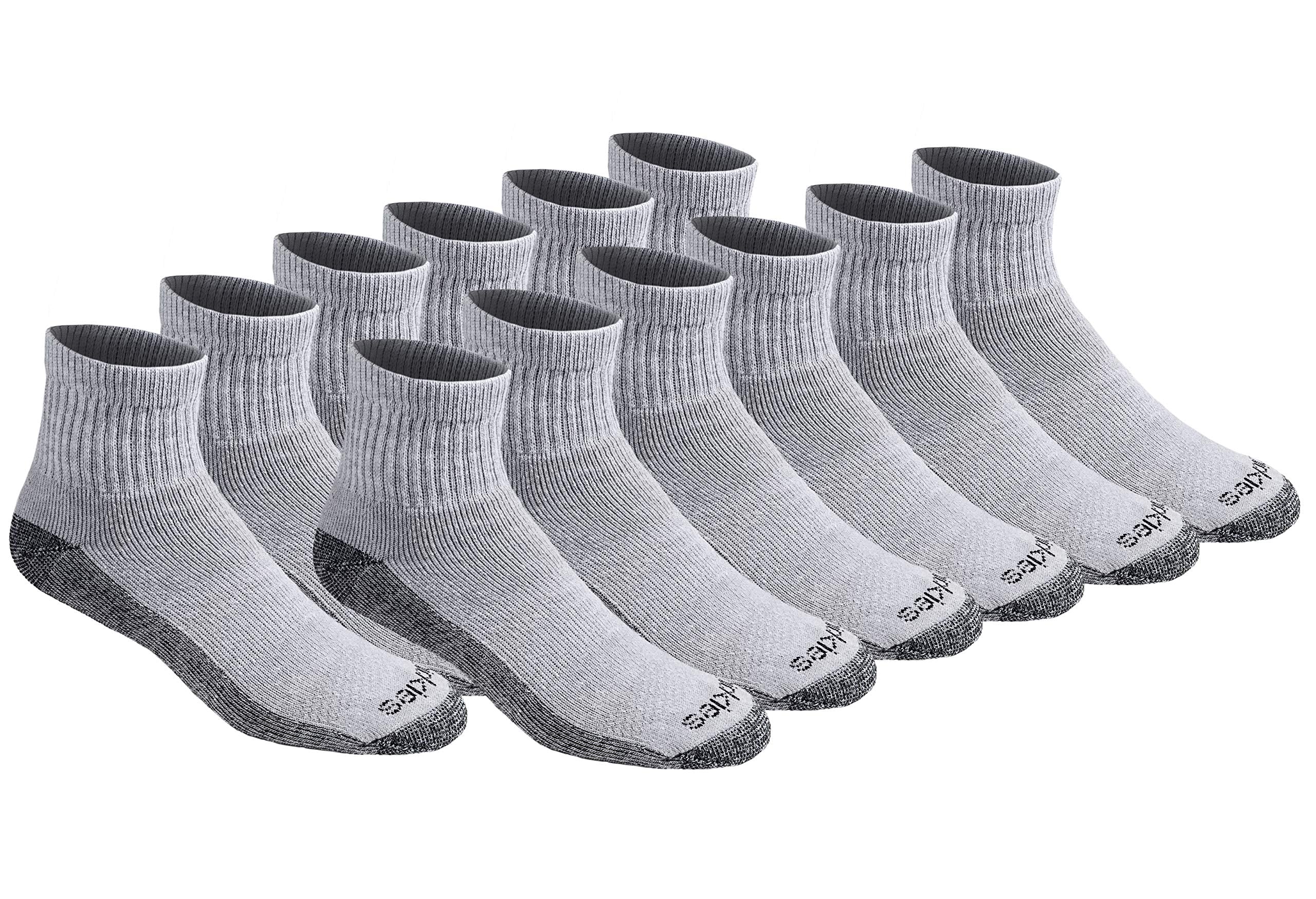 Dickies Men's Dri-Tech Moisture Control Quarter Socks, Available in M-XXL (6, 12, 18 Pairs)