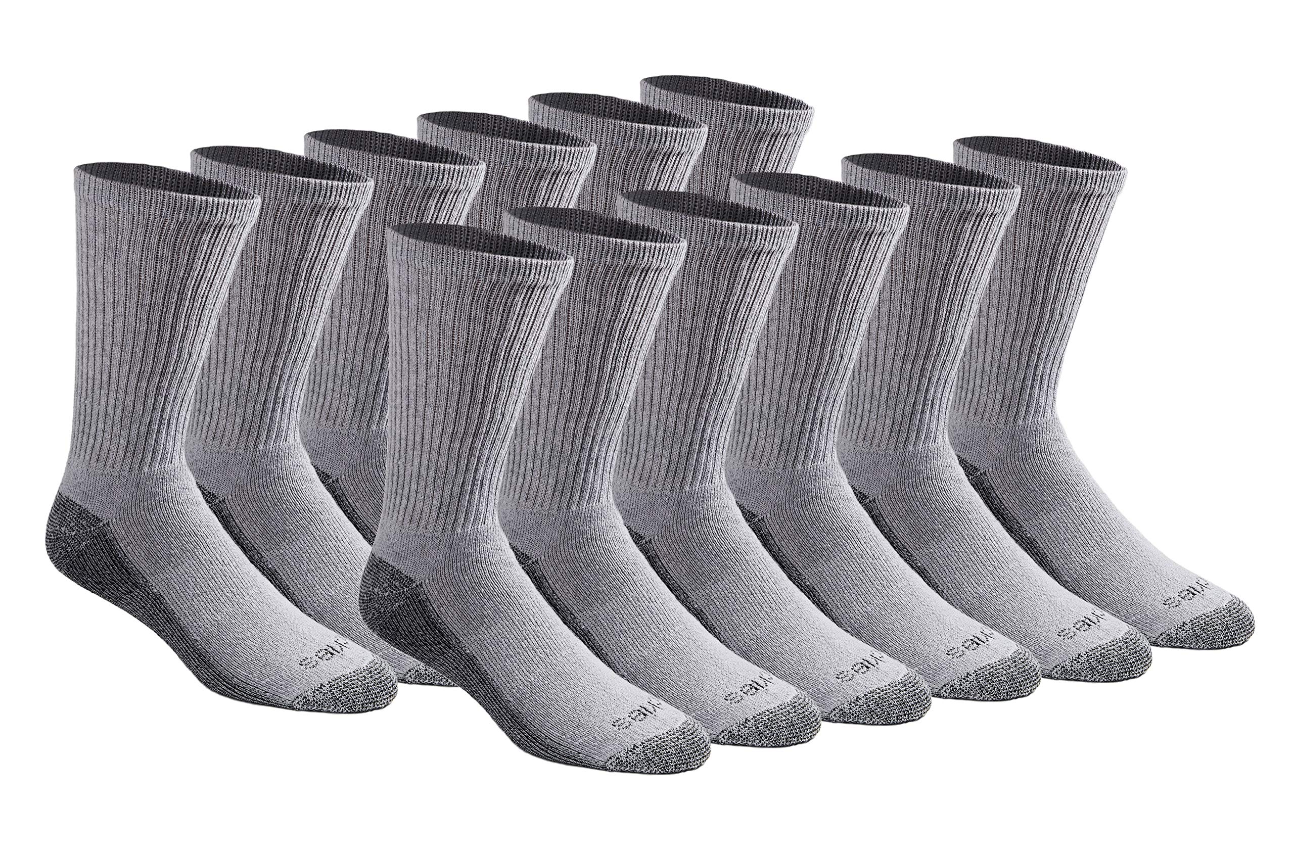 Dickies Men's Dri-tech Original Moisture Control Crew Socks, Available in M-xxl (6, 12, 18 Pairs)