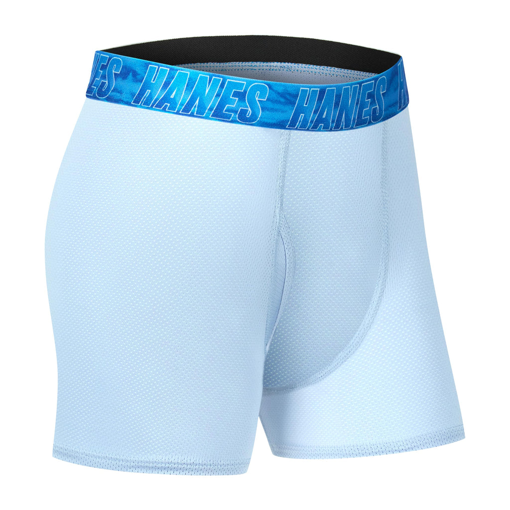 Hanes Boys' Moves Performance Underwear Boxer Brief, 6-pack, All Over Mesh Moisture Wicking Boxer Briefs