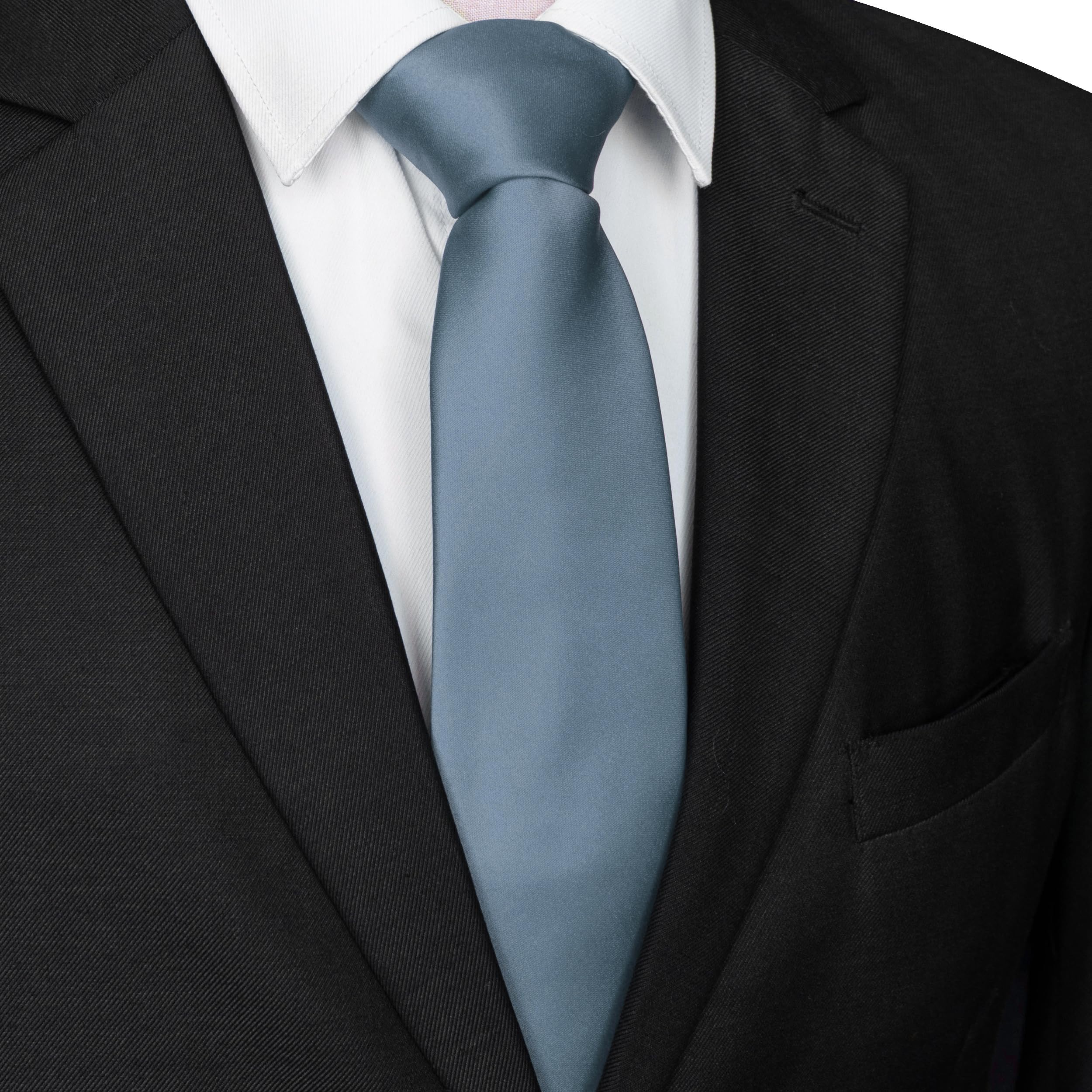 JEMYGINS Solid Color Tie Mens Necktie for Business and Wedding