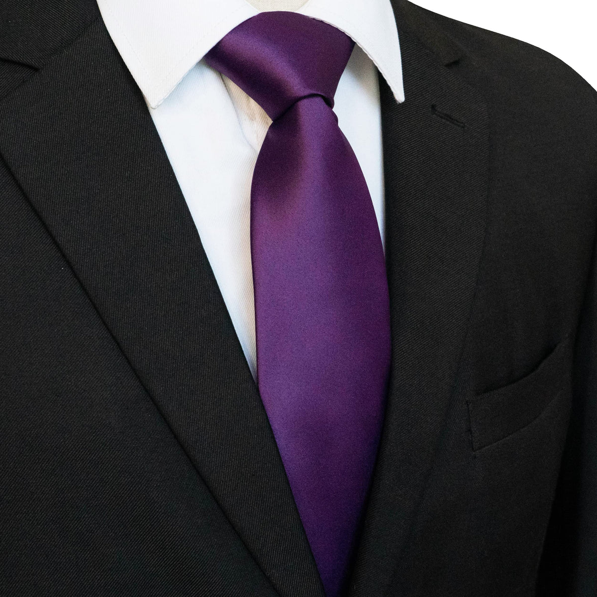 JEMYGINS Solid Color Tie Mens Necktie for Business and Wedding