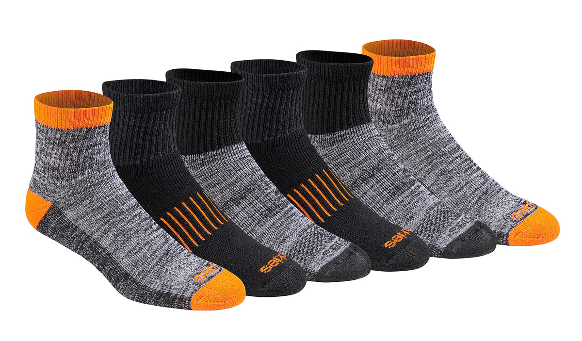 Dickies Men's Dri-Tech Moisture Control Quarter Socks, Available in M-XXL (6, 12, 18 Pairs)