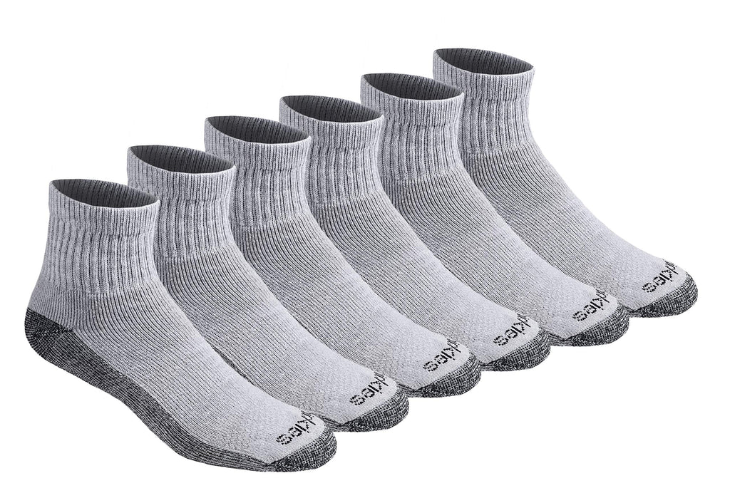 Dickies Men's Dri-Tech Moisture Control Quarter Socks, Available in M-XXL (6, 12, 18 Pairs)