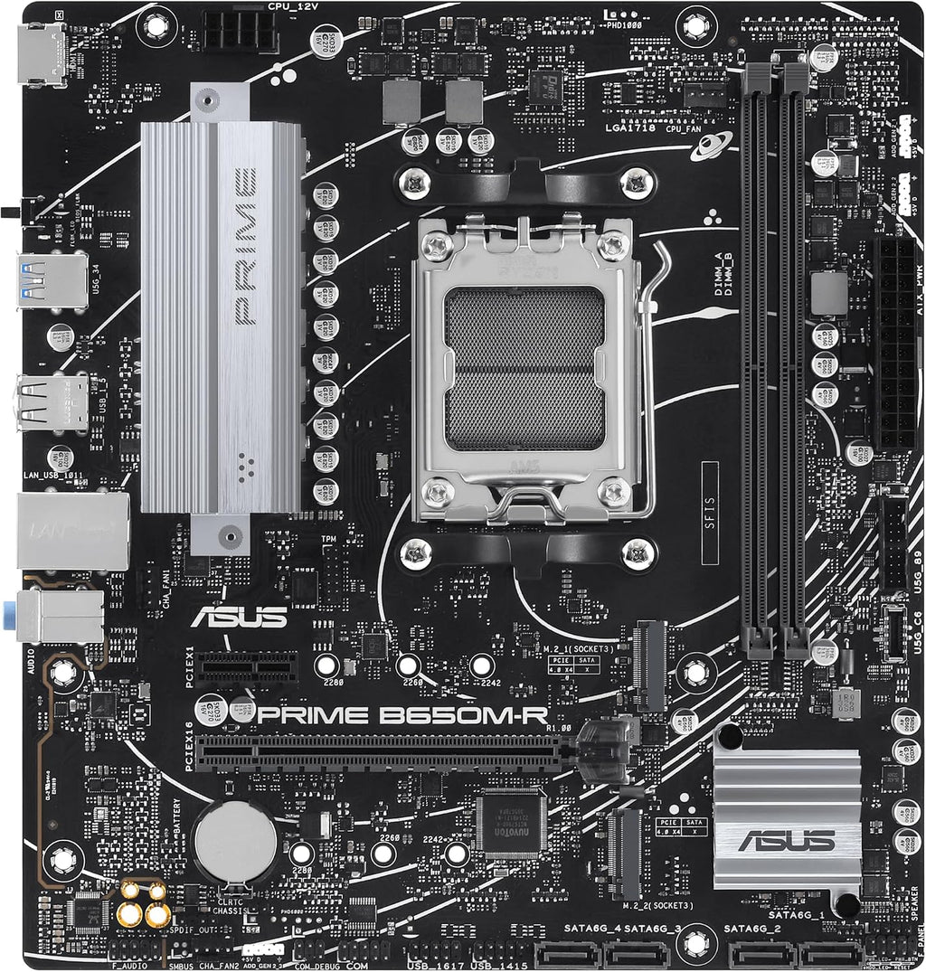 Asus Prime B650M-R AMD B650 AM5 Soket DDR5 7200+(OC) MHz mATX Anakart
