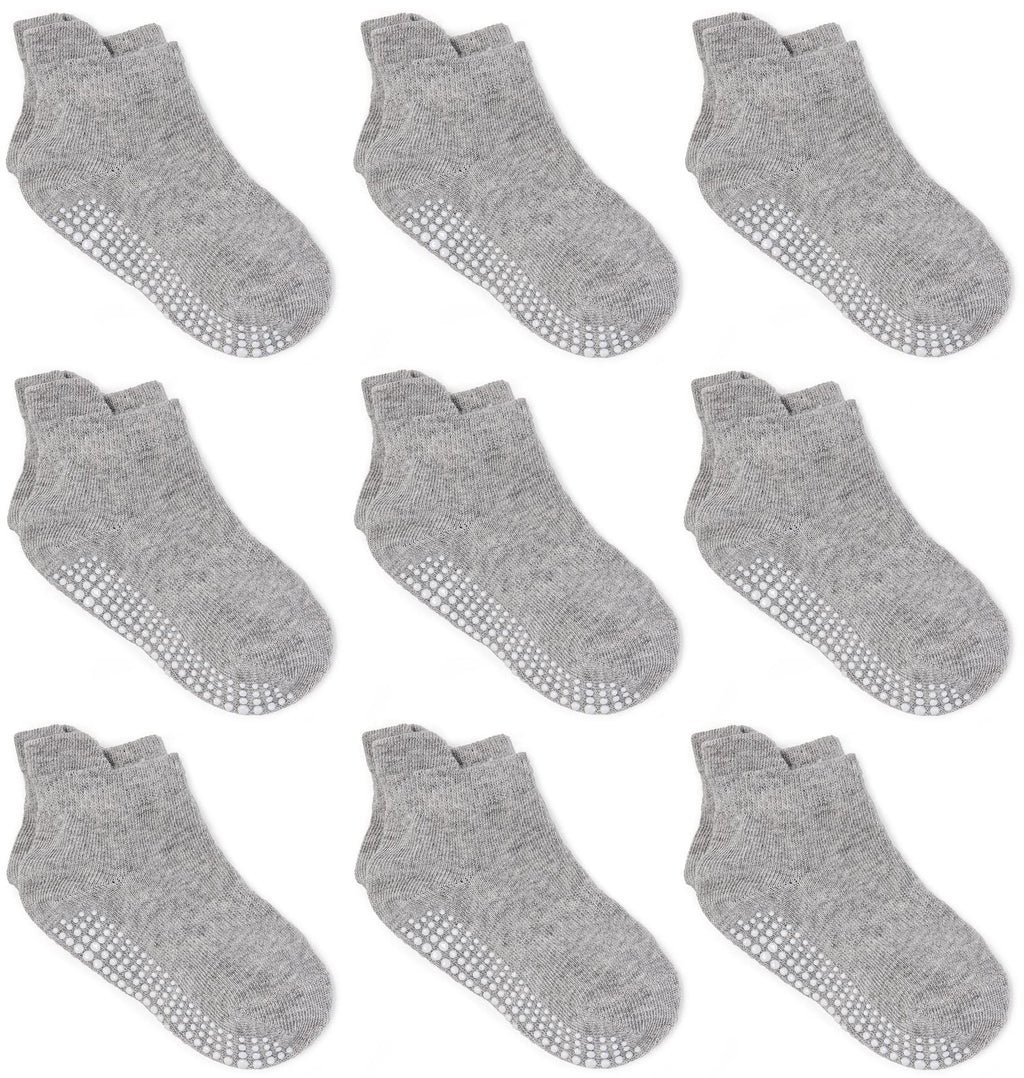 Zaples Baby Non Slip Grip Ankle Socks with Non Skid Soles for Infants Toddlers Kids Boys Girls