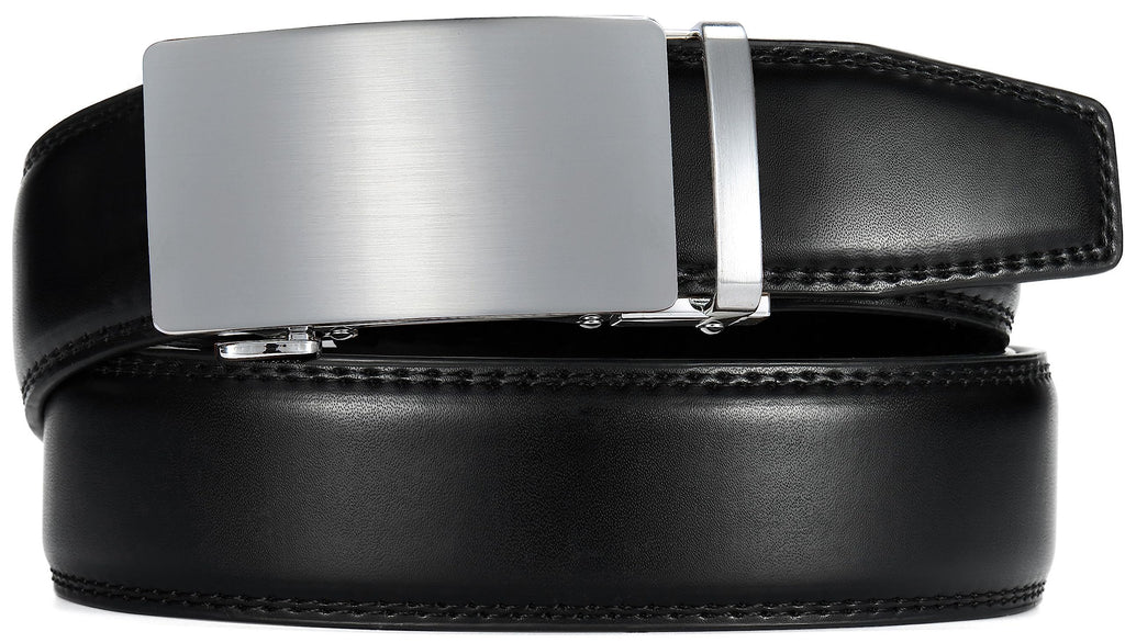 CHAOREN Mens Leather Ratchet Belt - 1 3/8" for Dress Pants