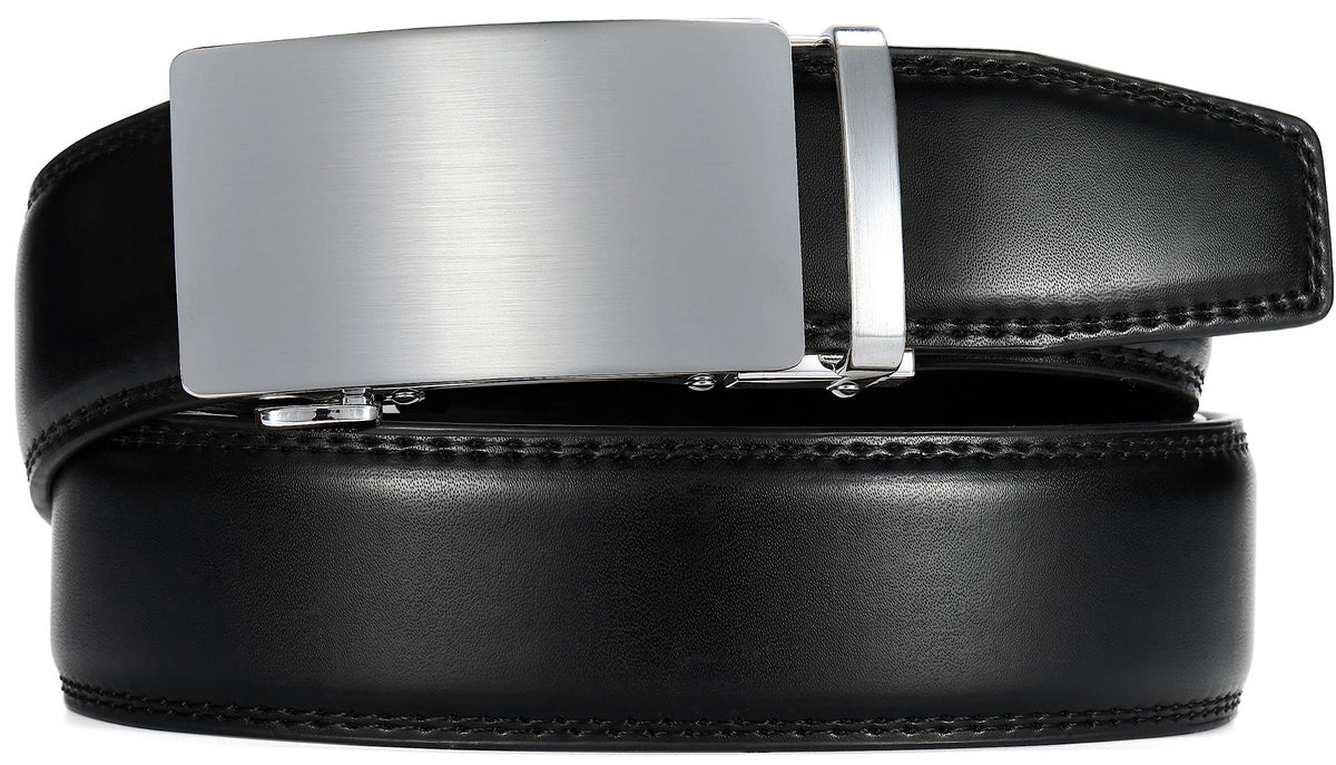 CHAOREN Mens Leather Ratchet Belt - 1 3/8" for Dress Pants