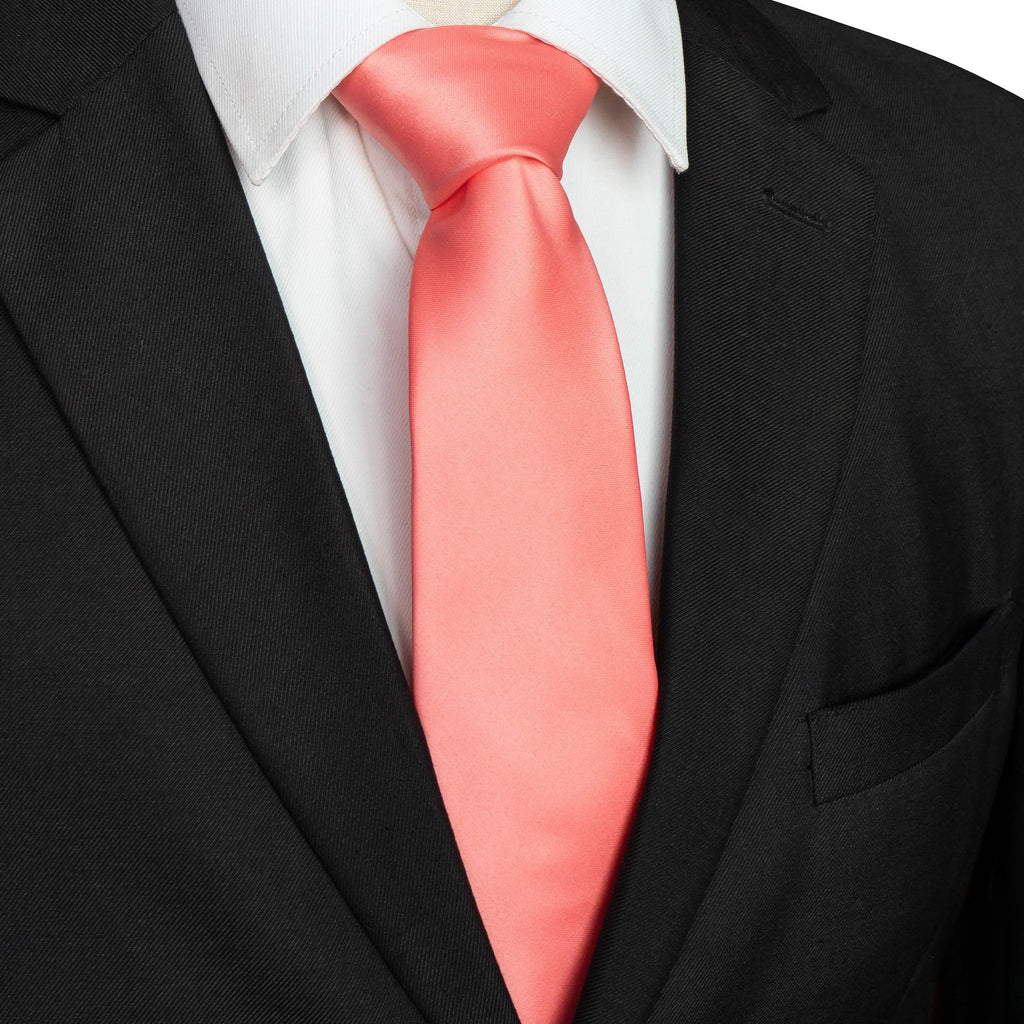 JEMYGINS Solid Color Tie Mens Necktie for Business and Wedding