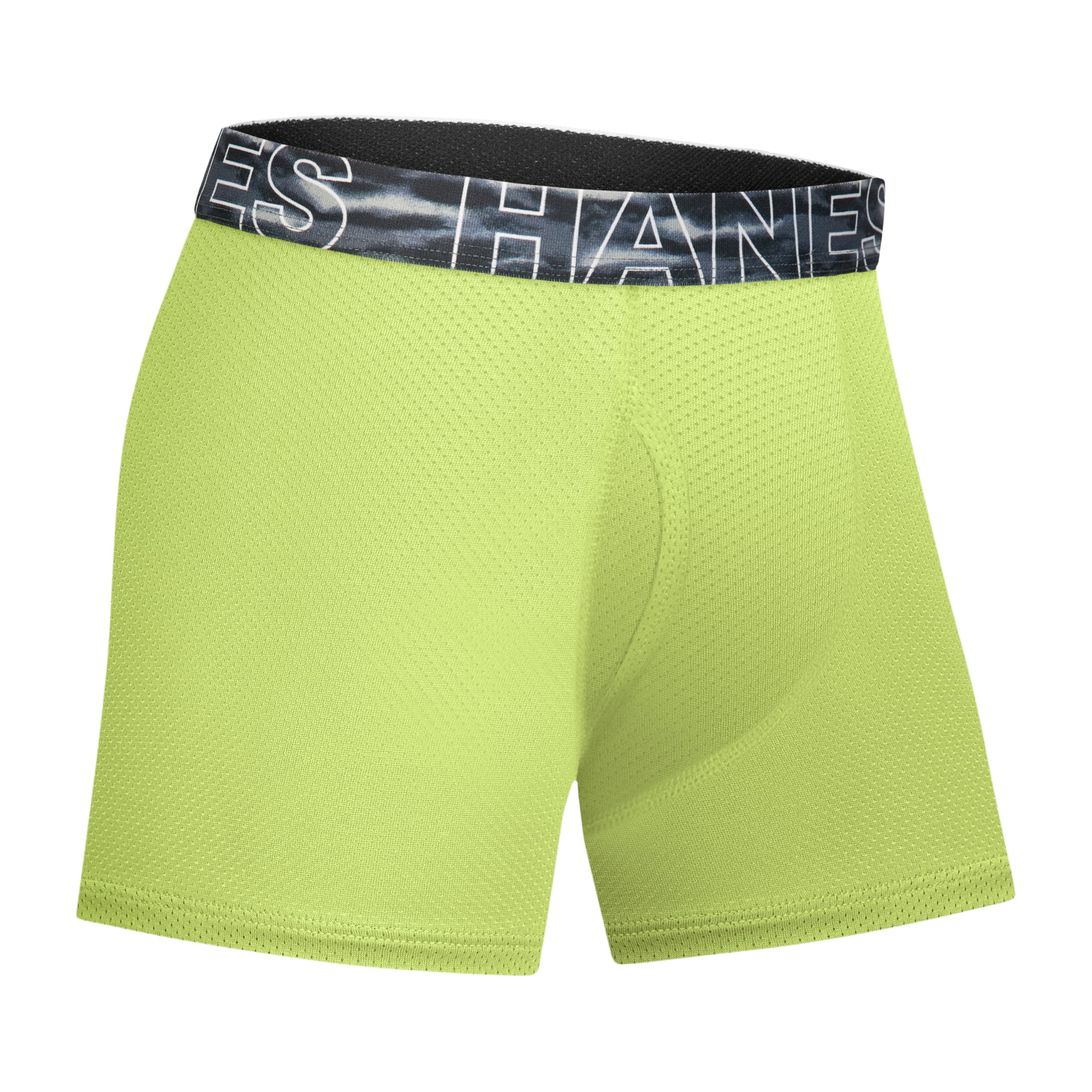 Hanes Boys' Moves Performance Underwear Boxer Brief, 6-pack, All Over Mesh Moisture Wicking Boxer Briefs