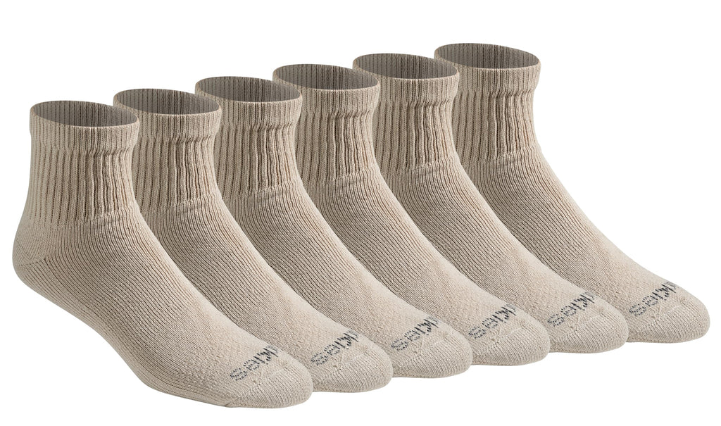 Dickies Men's Dri-Tech Moisture Control Quarter Socks, Available in M-XXL (6, 12, 18 Pairs)