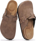 100% Genuine Leather Slip-on Footbed Clogs for Women - Fall Shoes for Women