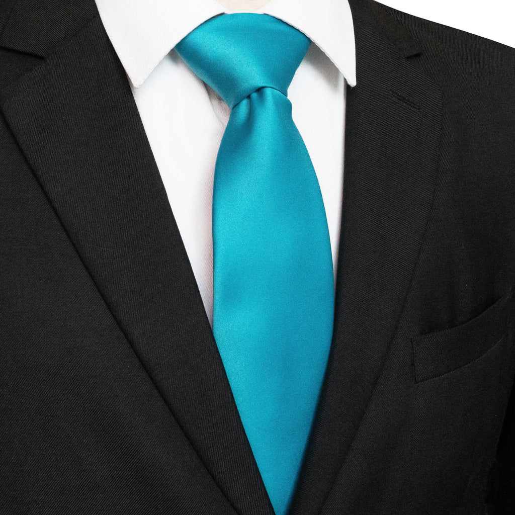 JEMYGINS Solid Color Tie Mens Necktie for Business and Wedding
