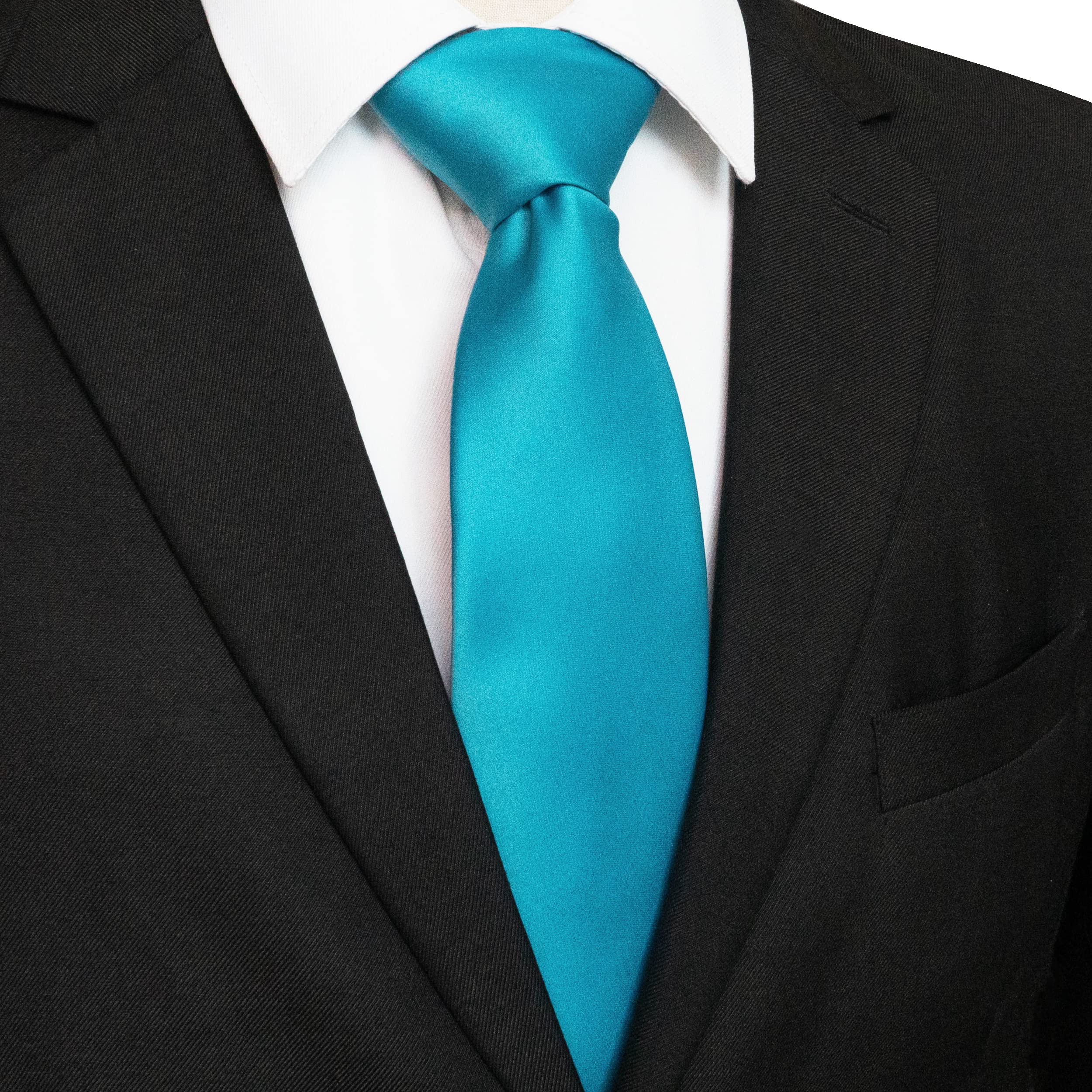 JEMYGINS Solid Color Tie Mens Necktie for Business and Wedding