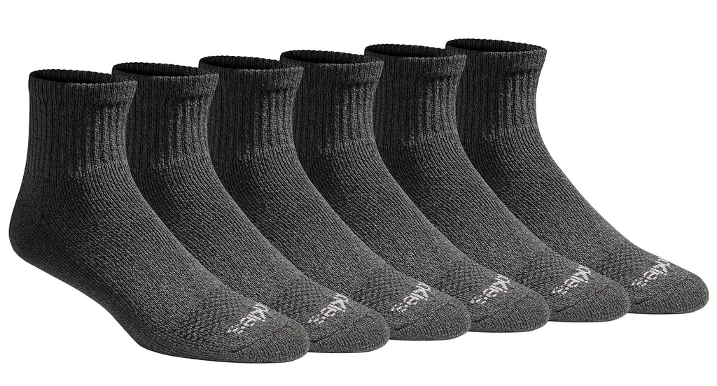 Dickies Men's Dri-Tech Moisture Control Quarter Socks, Available in M-XXL (6, 12, 18 Pairs)