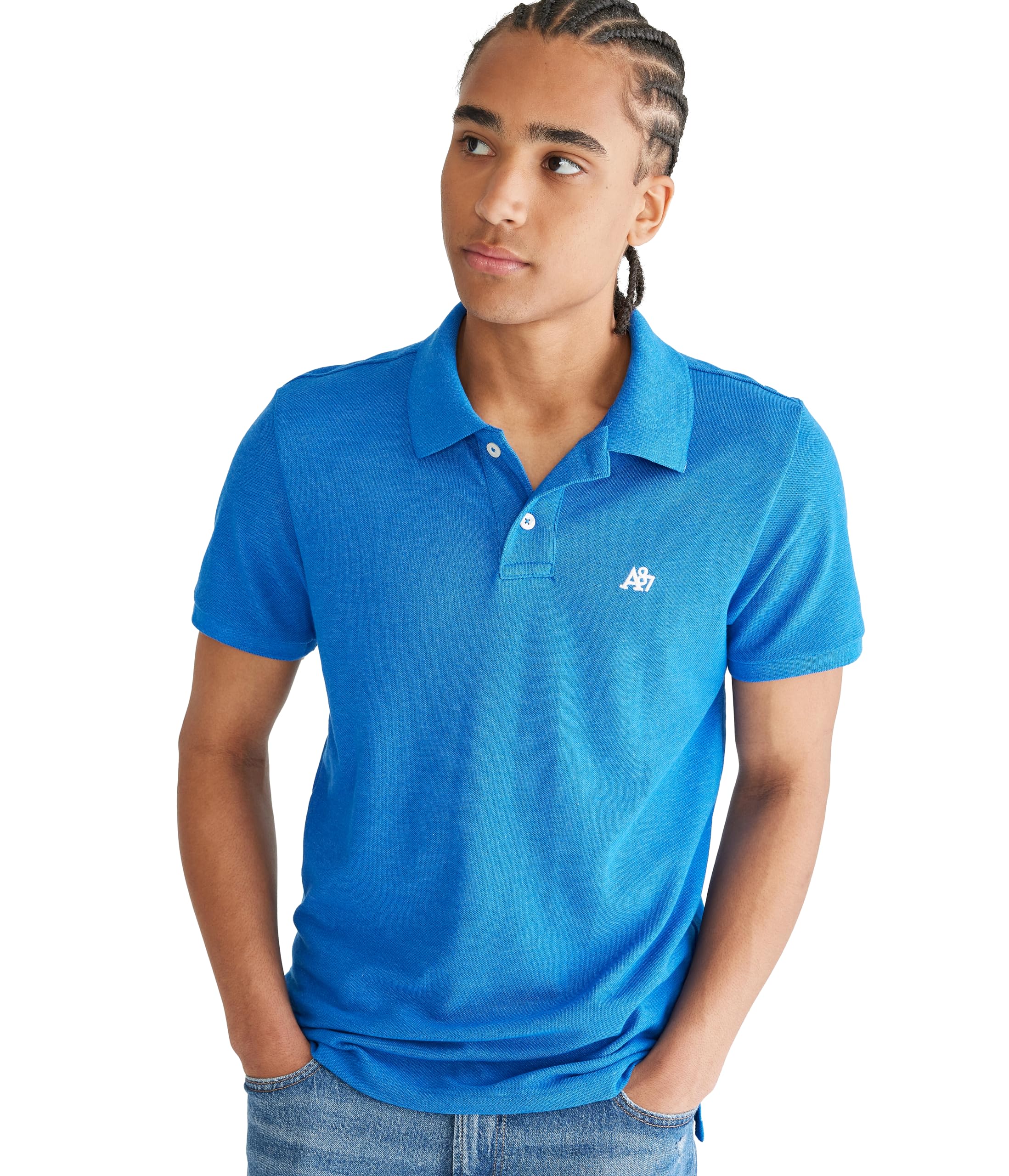 AEROPOSTALE Men's Aero Uniform Polo Short Sleeve