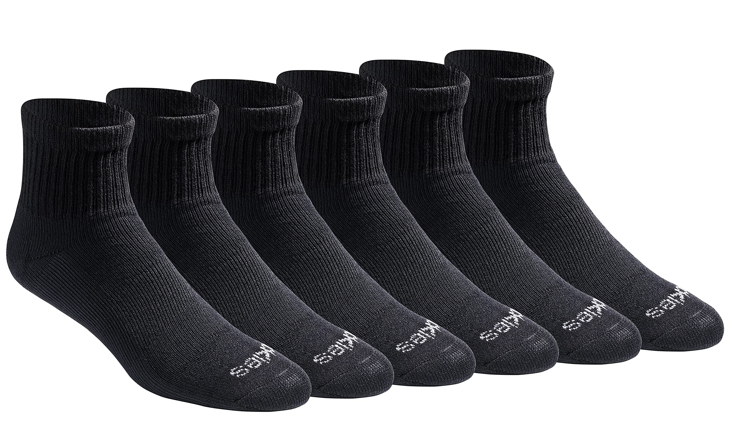 Dickies Men's Dri-Tech Moisture Control Quarter Socks, Available in M-XXL (6, 12, 18 Pairs)