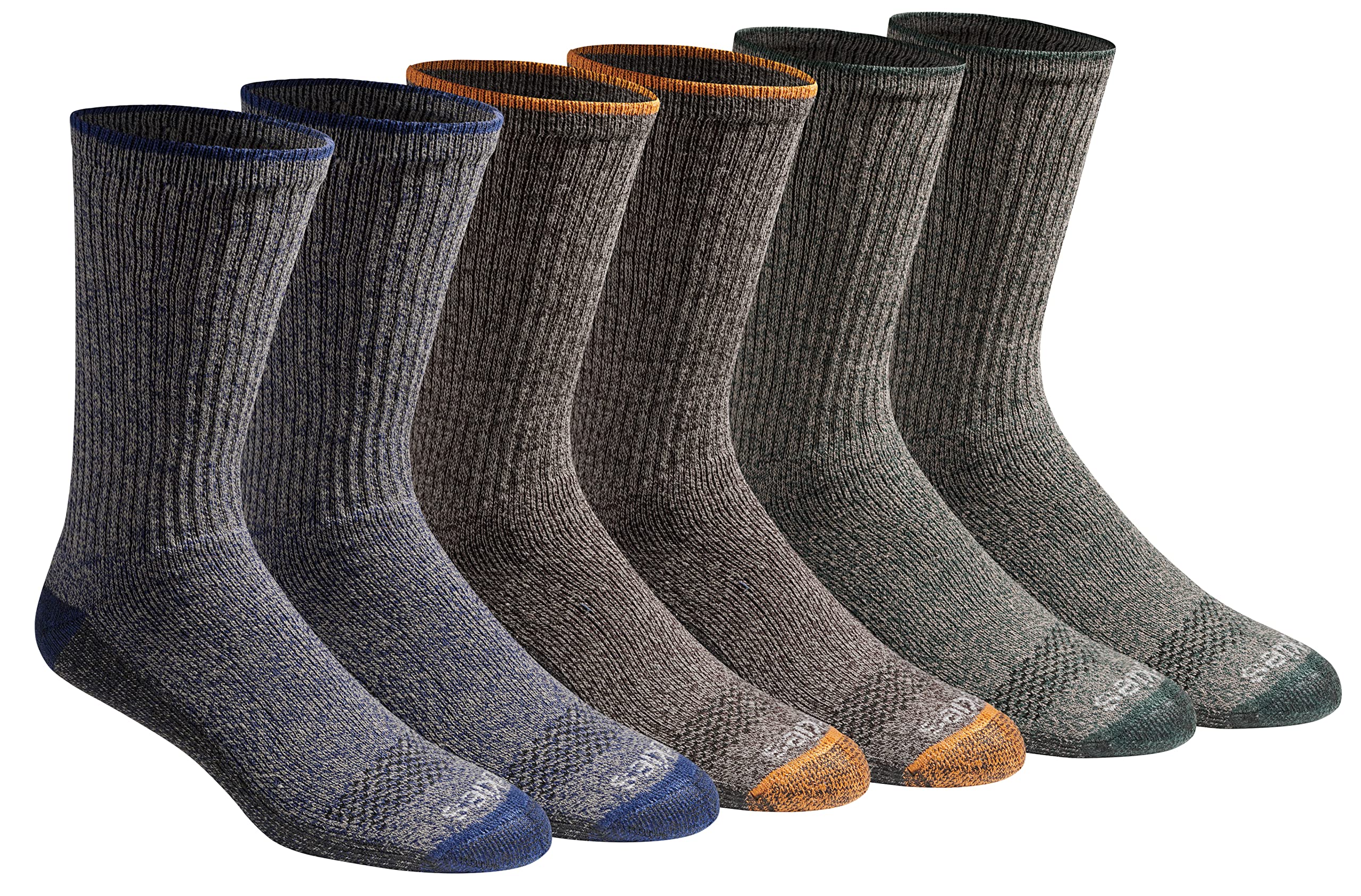 Dickies Men's Dri-tech Original Moisture Control Crew Socks, Available in M-xxl (6, 12, 18 Pairs)
