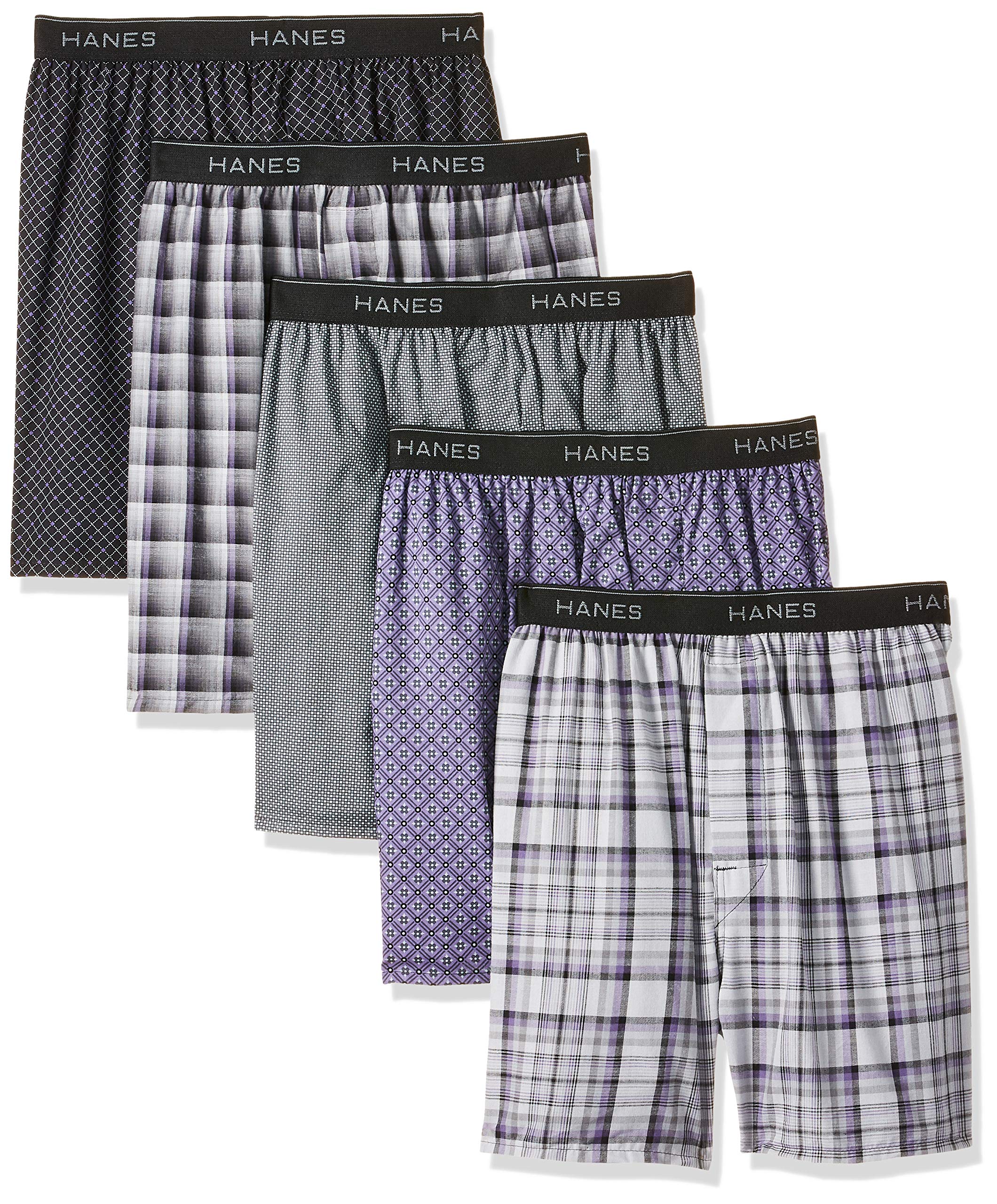 Hanes Men's Underwear Boxers Pack, Cool & Breathable Cotton Underwear, Moisture-Wicking Boxers for Men
