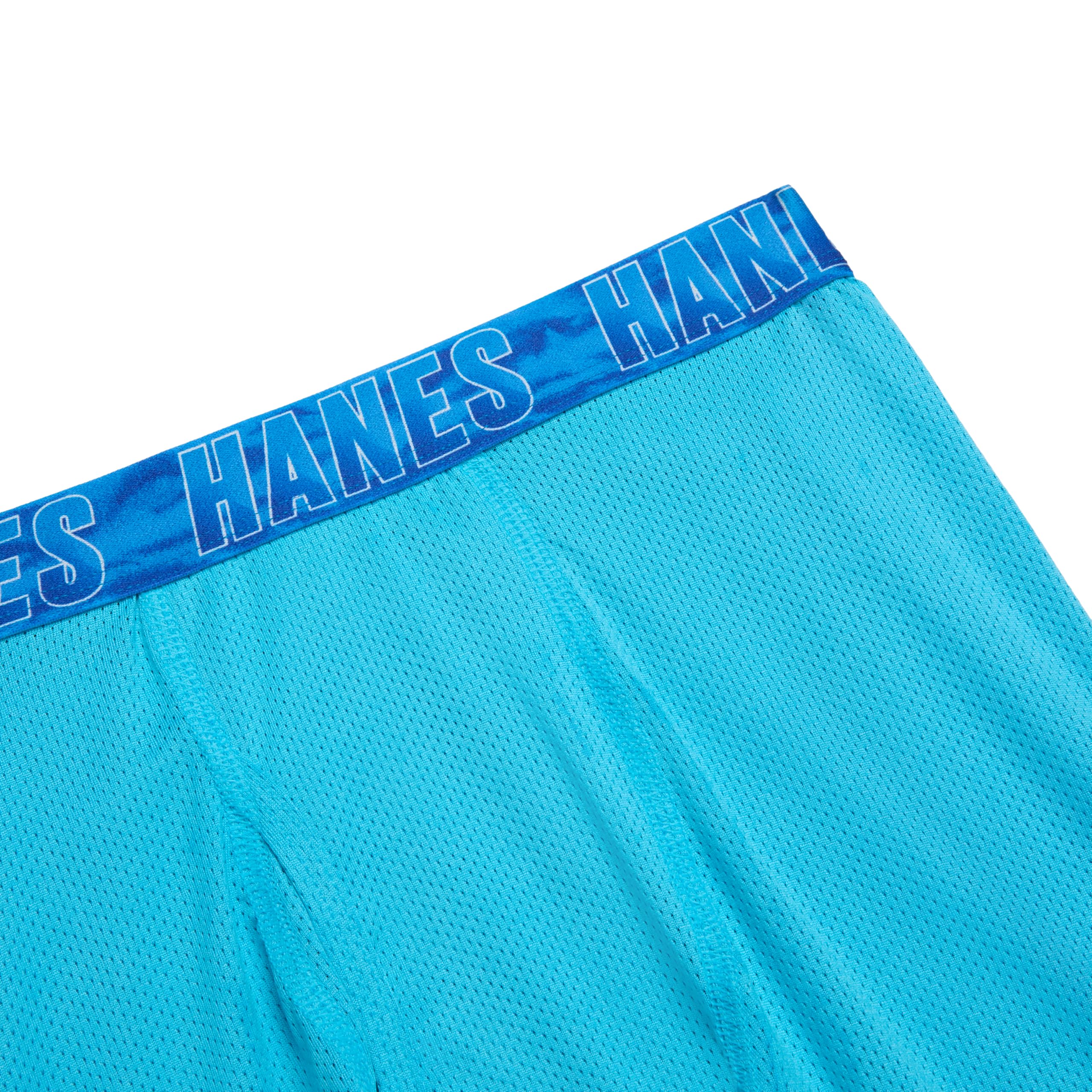Hanes Boys' Moves Performance Underwear Boxer Brief, 6-pack, All Over Mesh Moisture Wicking Boxer Briefs
