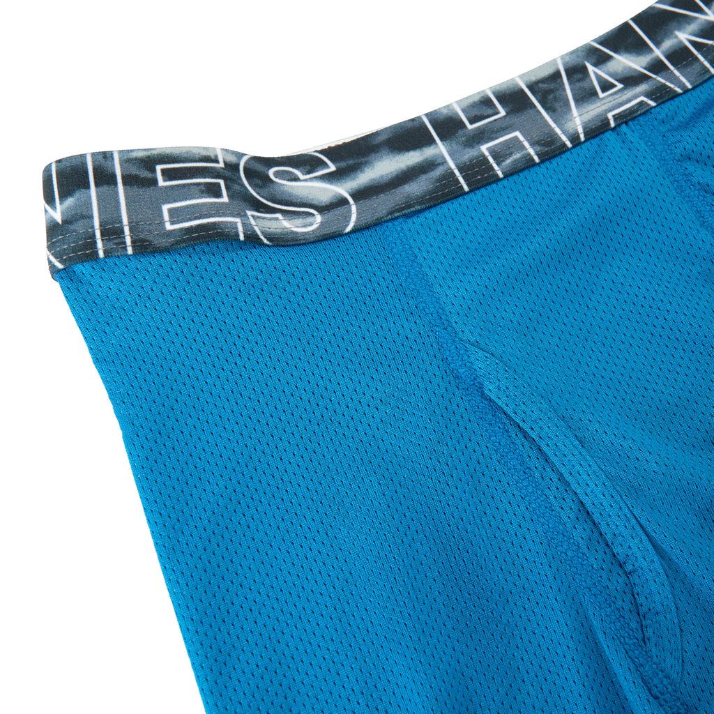 Hanes Boys' Moves Performance Underwear Boxer Brief, 6-pack, All Over Mesh Moisture Wicking Boxer Briefs