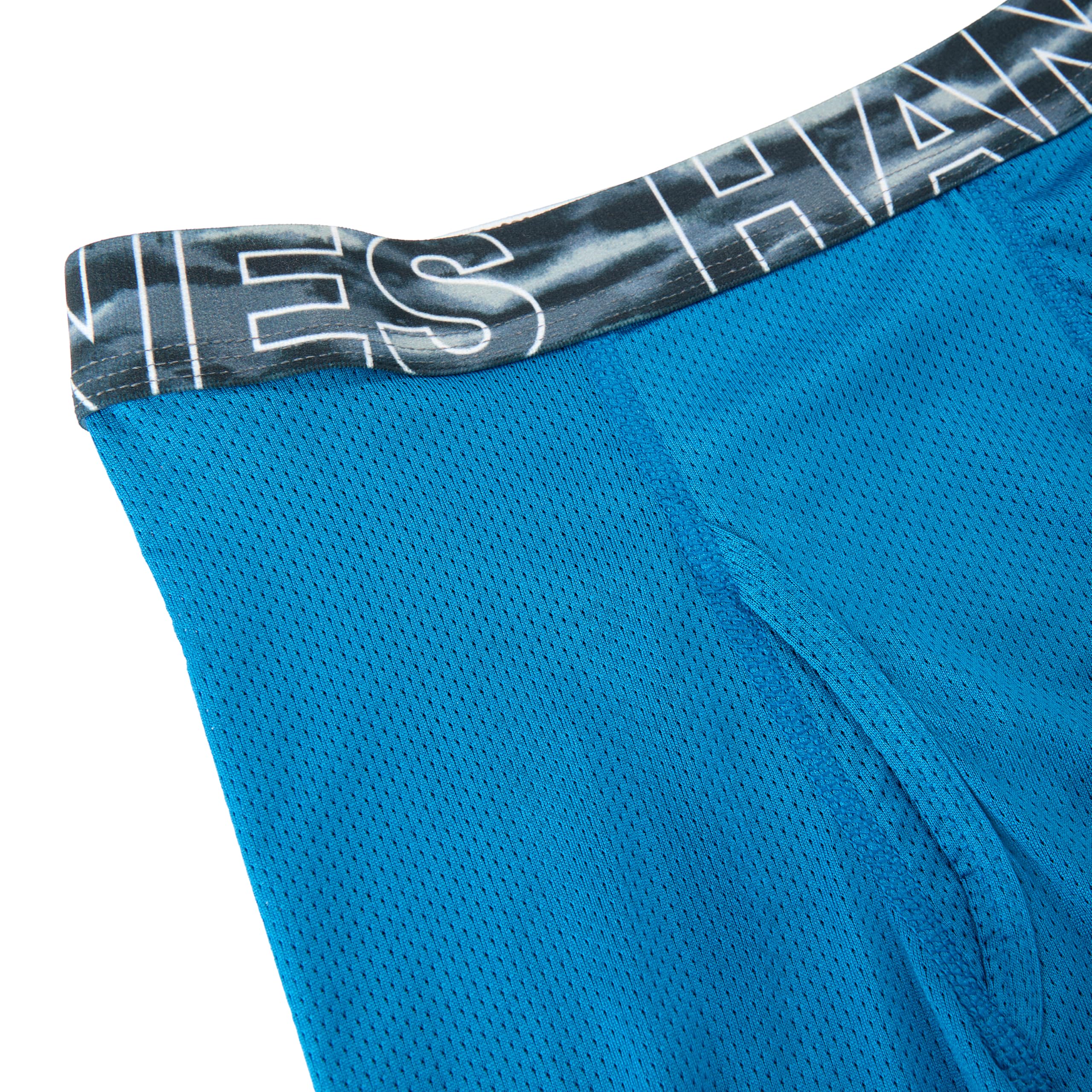 Hanes Boys' Moves Performance Underwear Boxer Brief, 6-pack, All Over Mesh Moisture Wicking Boxer Briefs