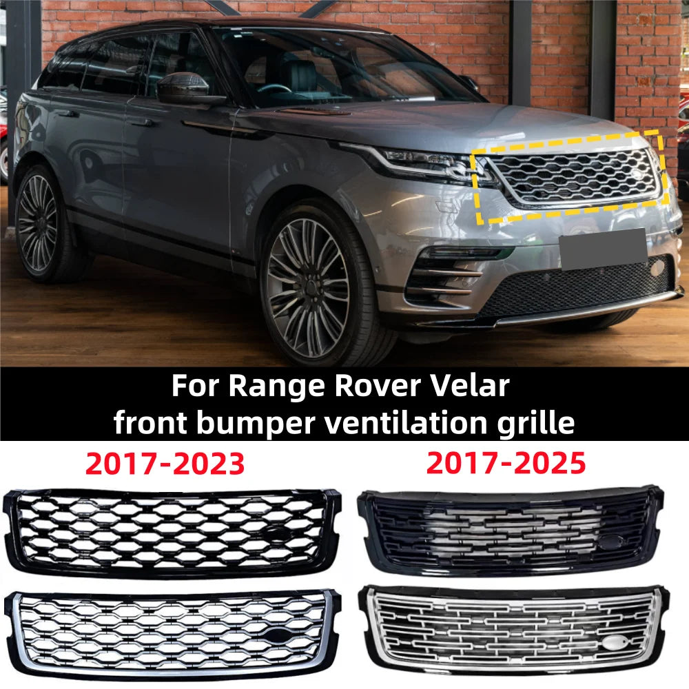 Car Front Bumper Style Grille OE: LR143275 LR180203 For Range Rover Velar 2017-2025