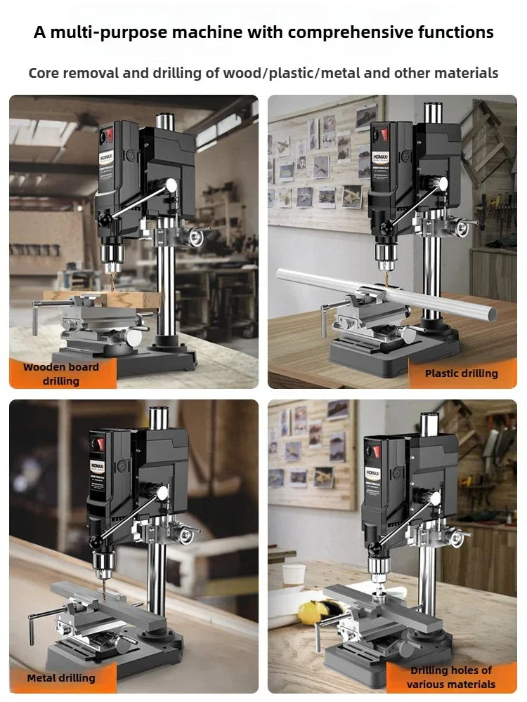220V High Power Industrial Bench Drill Press Multifunctional Precision Drilling Machine for Home Workshop