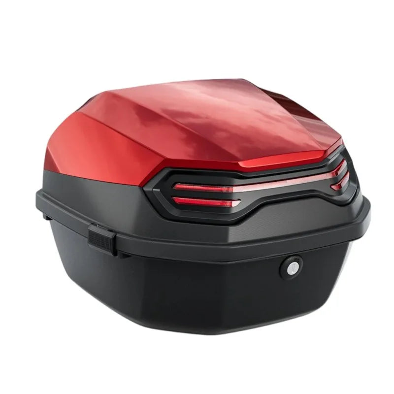 1pc 35L Motorcycle Top Box, Motorcycle Trunk Material Wear-Resistant with Lock,  Accessories,Helmet