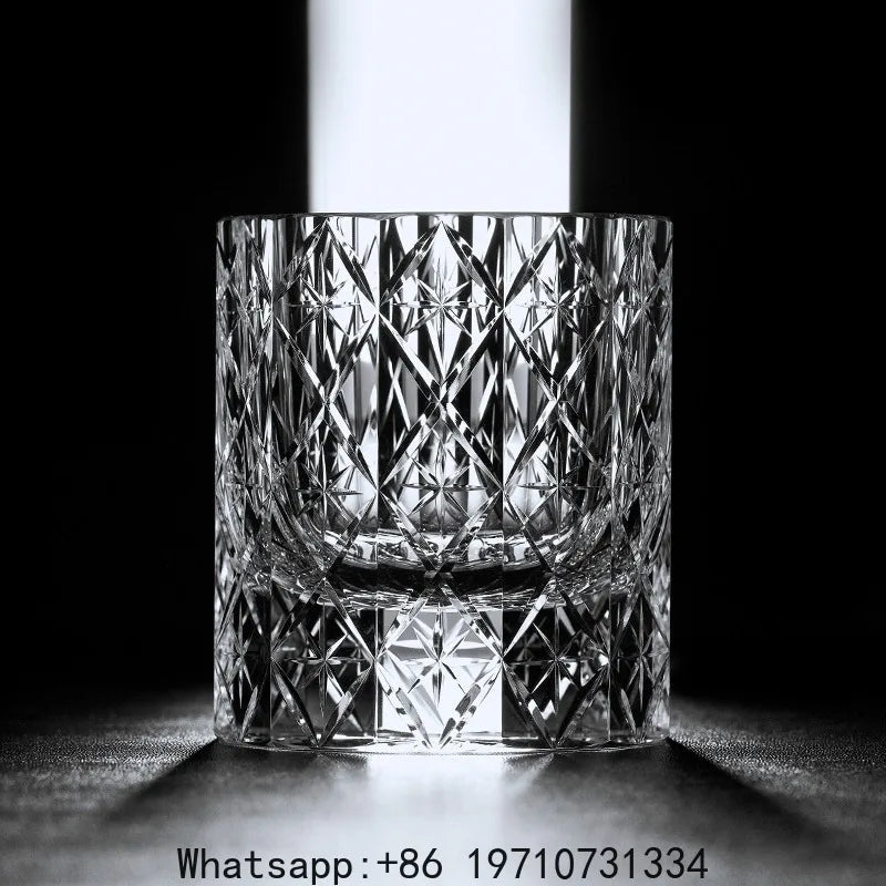 Premium Edo Kiriko Whiskey Glass - K9 Lead-Free Crystal Star Pattern Gift Box
