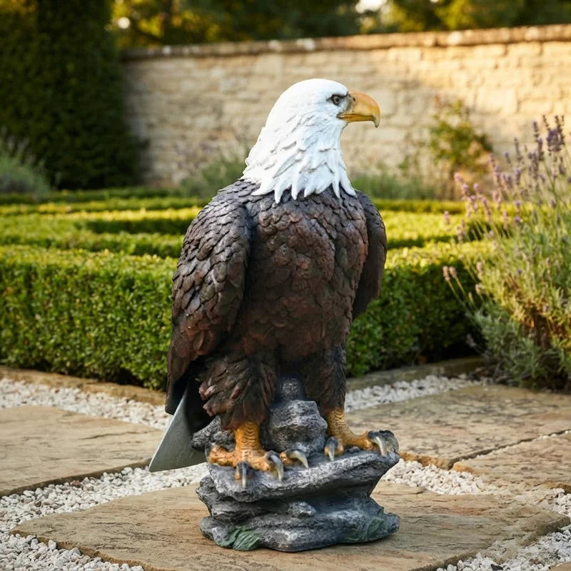 Large Eagle Statue Outdoor Garden Sculpture Yard Lawn Decor Ornament Patio Landscape Art Figurine Home Accent Majestic Bird