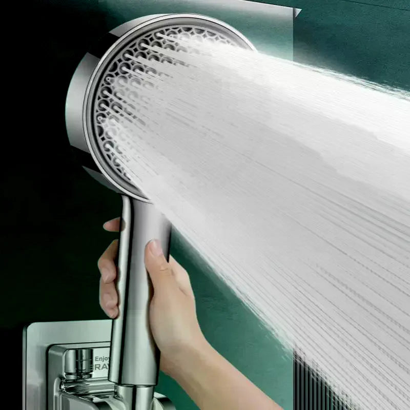 New 6 Modes Adjustable Handheld Shower Head High Pressure Water Saving Shower Head Multifunctional Nozzle Bathroom Accessories