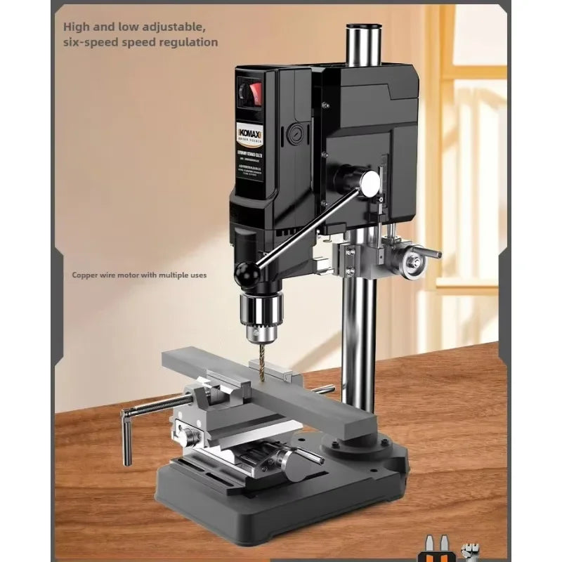 220V High Power Industrial Bench Drill Press Multifunctional Precision Drilling Machine for Home Workshop