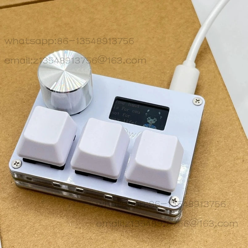 OSU dedicated, O3C quick trigger Hall switch, pink magnetic axis keyboard, with knob screen, support copy and paste shortcut