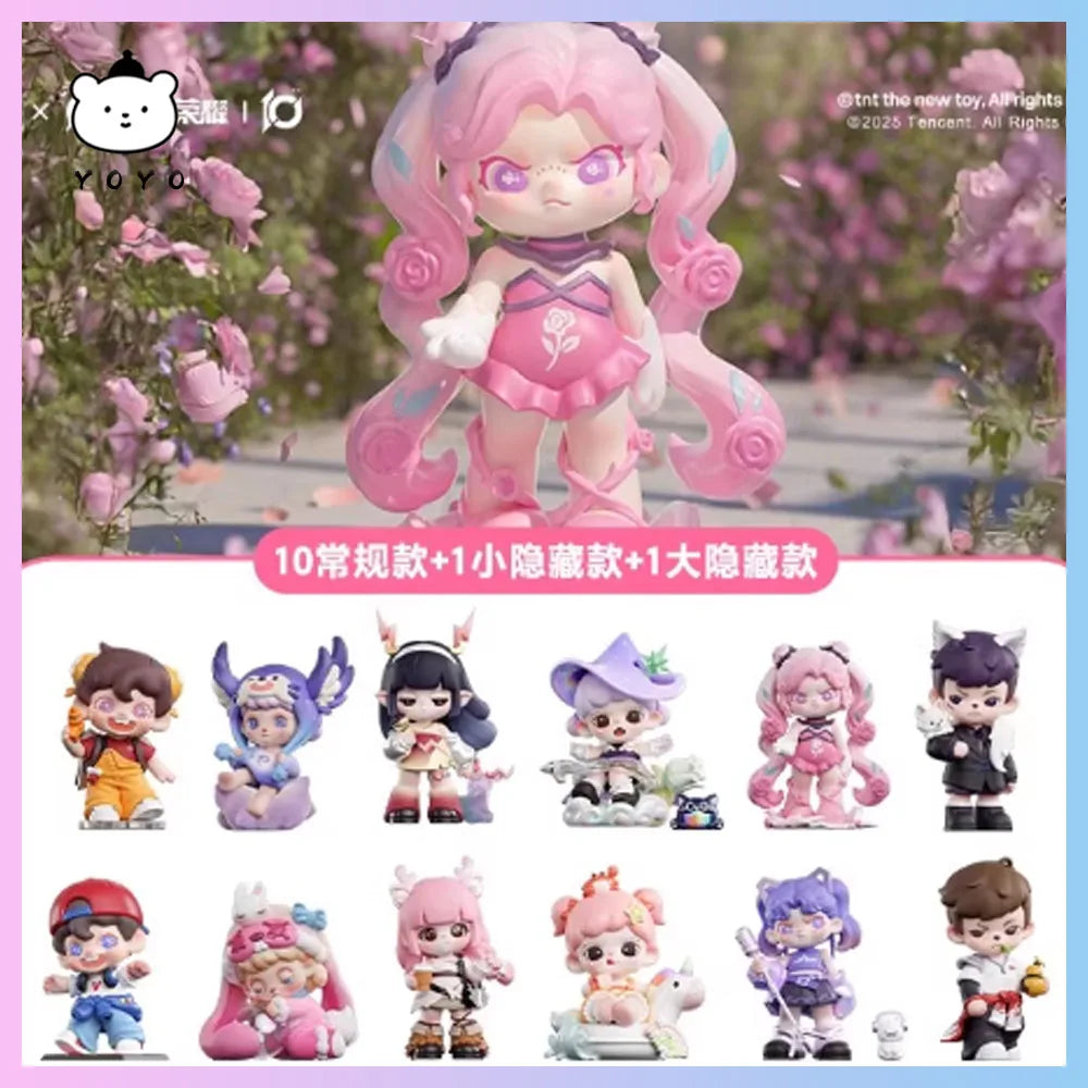 New Genuine Honor Of Kings Canyon Illusion Series Blind Box Rayan Dora Gaming Mystery Box Dudoo Figurine Gift Trendy Anmoo