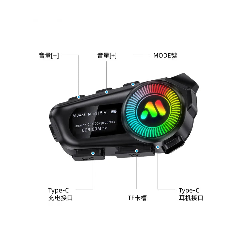R1 helmet headset, riding, headset with intercom, waterproof and noise-reducing, motorcycle