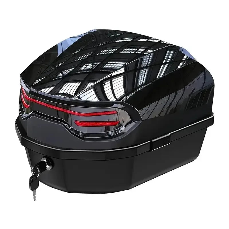 1pc 35L Motorcycle Top Box, Motorcycle Trunk Material Wear-Resistant with Lock,  Accessories,Helmet