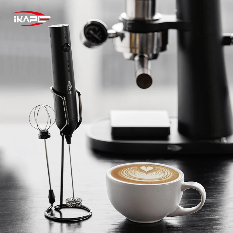 IKAPE Electric Handheld Milk Frother,2 In 1 Stainless Steel 3 Speeds Coffee Mixer/Egg Beater,Espresso Tools/ Cooking Tools