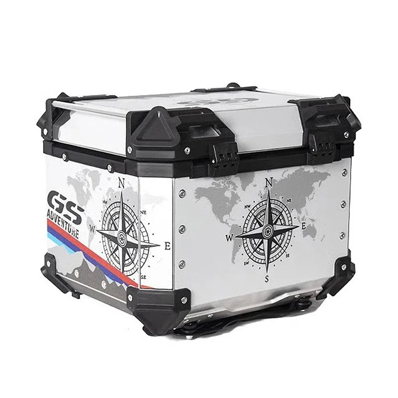 Factory Hot Selling Universal Motorcycle Aluminum Box 65L 55L 45L 36L Motorcycle Rear Trunk Lage Storage Suitcase Moto Tail Box