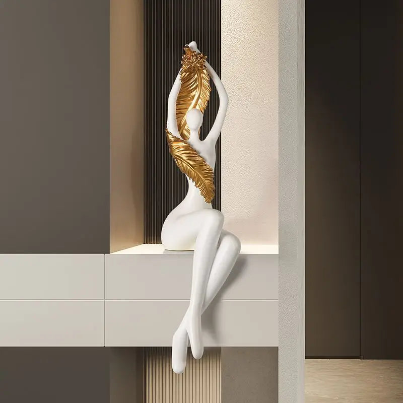 New Modern Minimalist Art Style Hanging Posture Figure Creative Statue Living Room Home Desktop Decoration Ornament Adult Gift