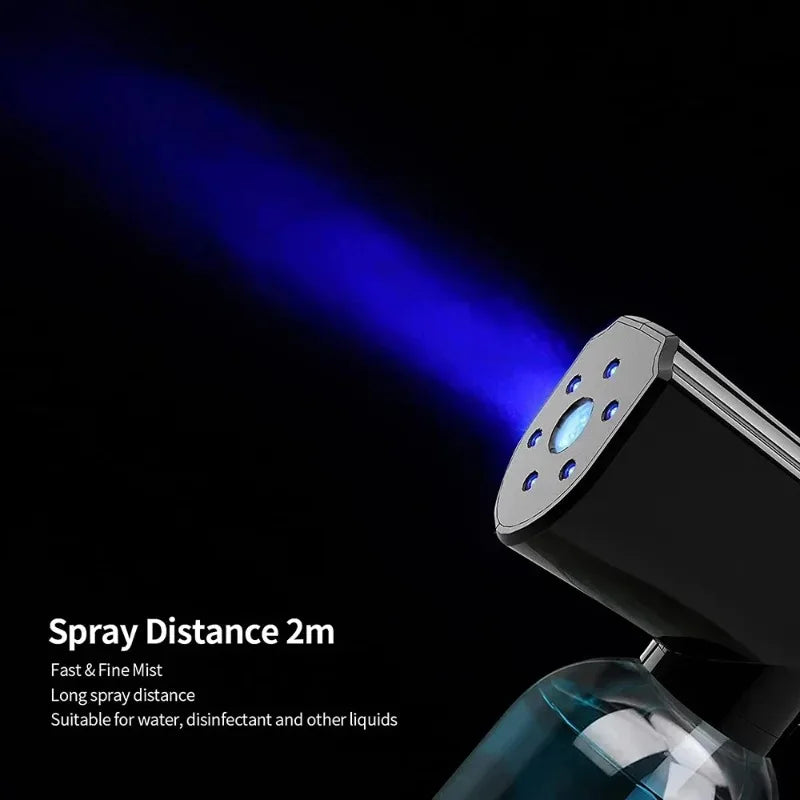 300ML Electric Nano Blue Light Steam Spray K5 Wireless Fogging Disinfection Sprayer Gun Type-C Atomization Sanitizer Machine