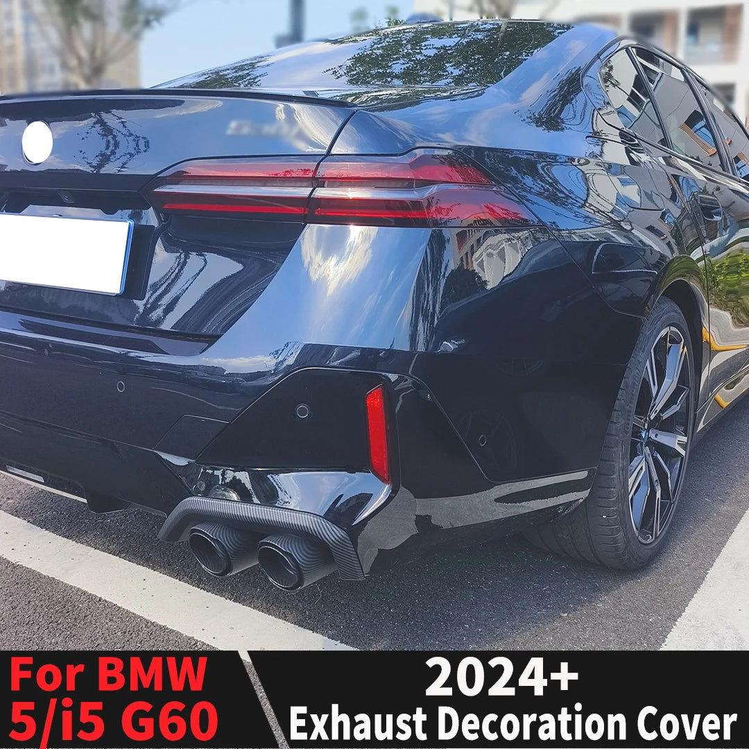 2pcs Exhaust Decoration Cover For BMW 5 Series G60 or i5 2024 2025 Pipe Trim Sport Body Kit Tuning Accessories Styling Refit