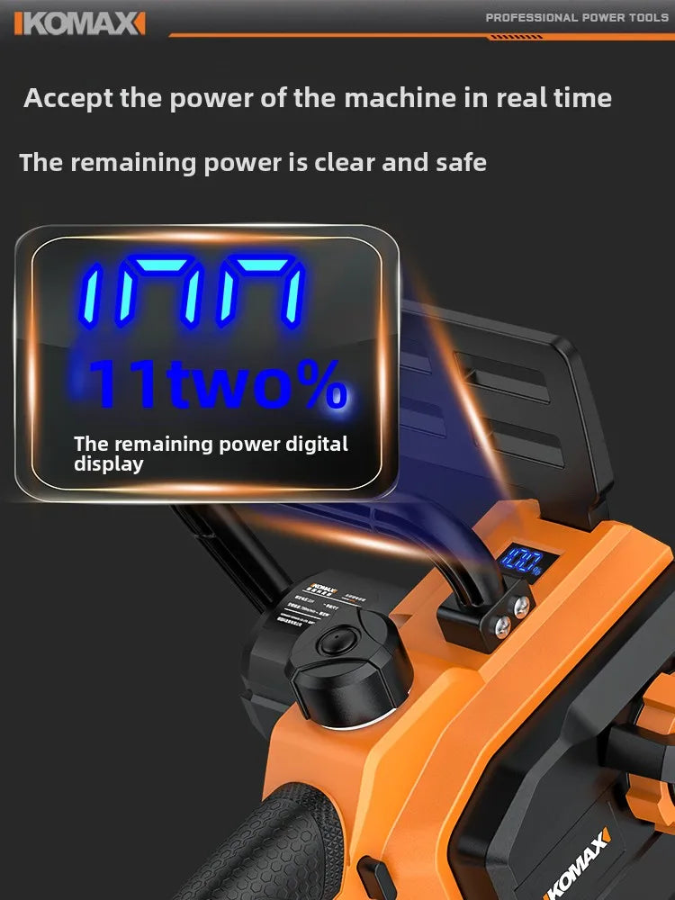 Rechargeable electric chainsaw household handheld lithium battery high-power chain saw tree outdoor electric felling saw