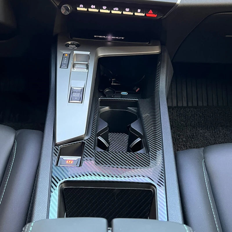 For Peugeot 408 GT 408 X 2023-2025 Car Internal Decorate Sticker Stainless Steel Car Gear Panel Frame Sequins Auto Accessories
