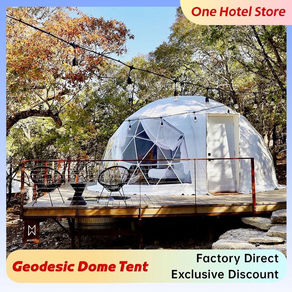 Outdoor Geodesic Dome Tent Luxury Waterproof Glamping Airbnb Hotel Camping Resort Rental Business Easy Setup Custom Dome Shelter