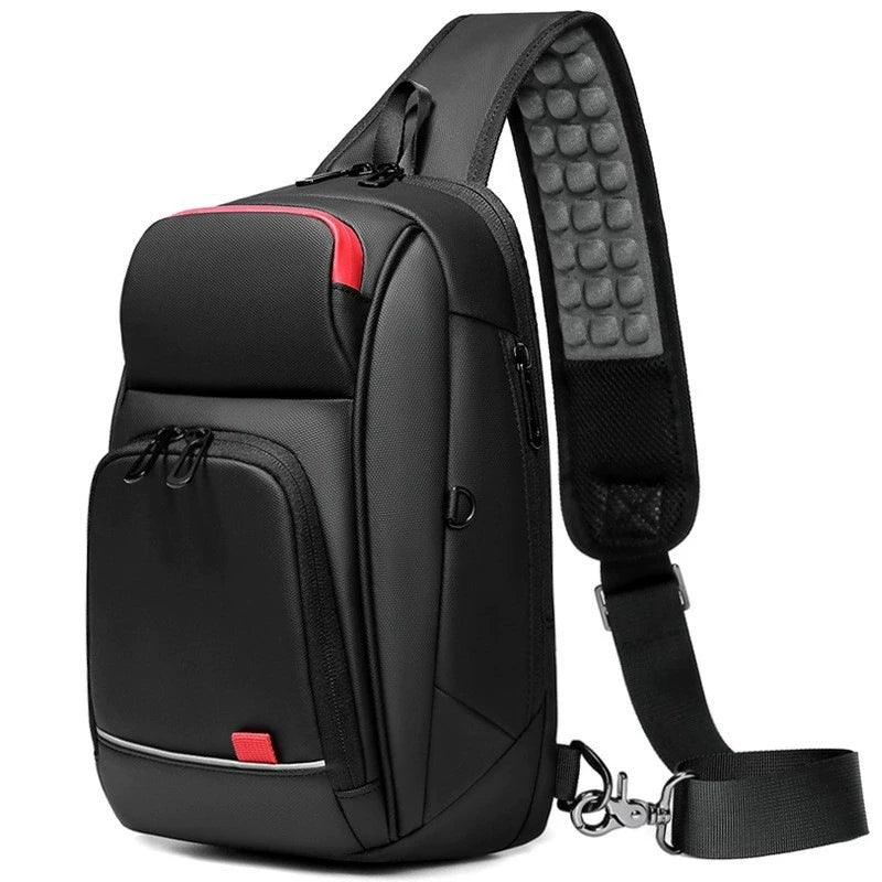 New Men's Chest Bag Business Single Shoulder Bag Large Capacity Crossbody Bag Breathable Casual Sports Bag